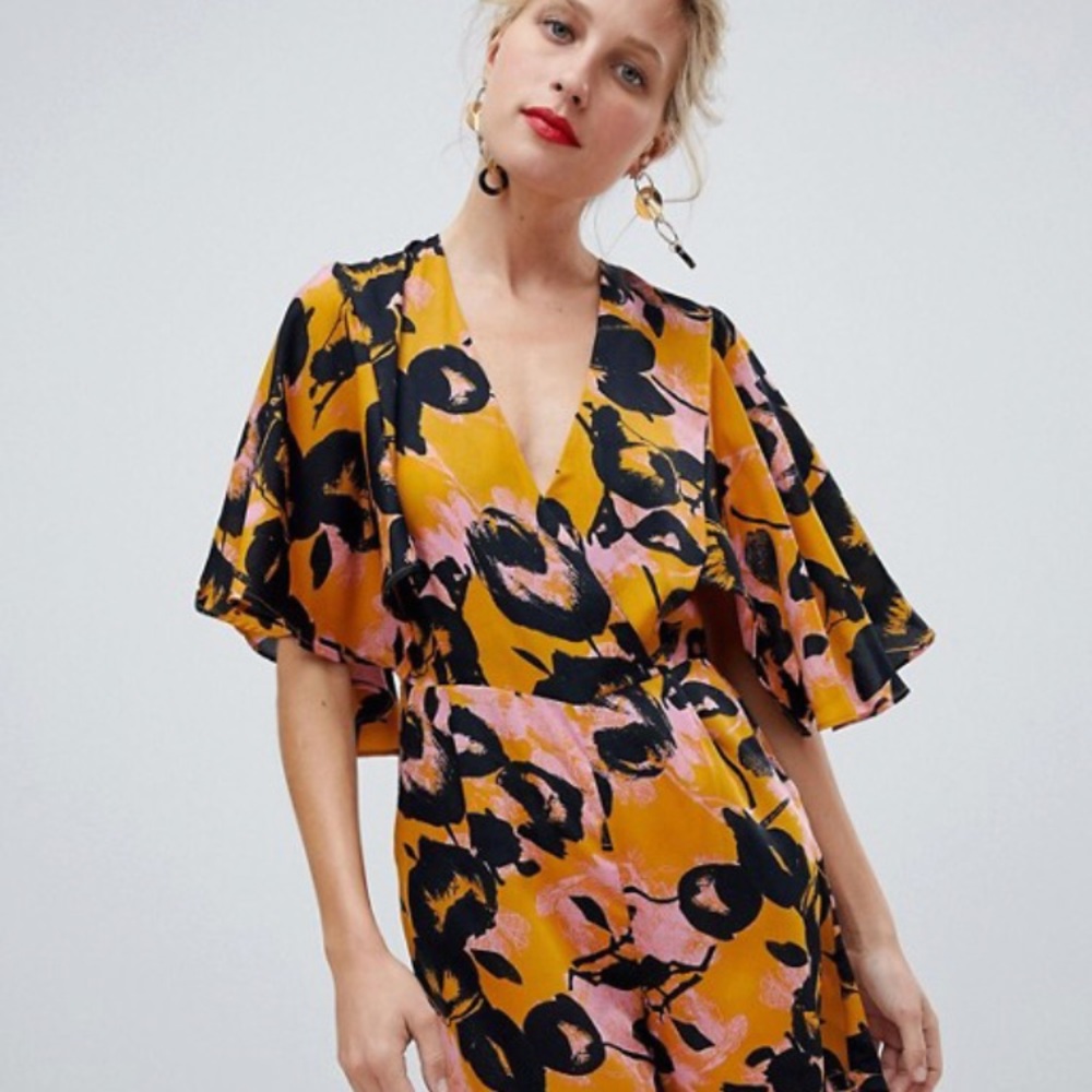 NWT Silk Floral Romper